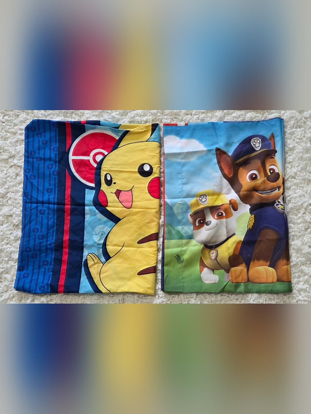 ✨️ Pikachu & Paw Patrol Kids Character Standar Twin Size Pillowcases✨️